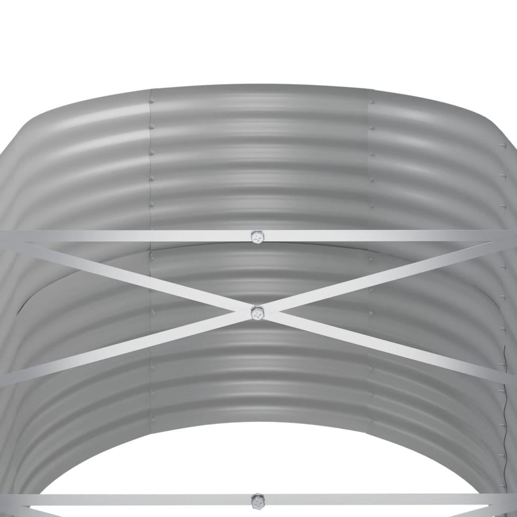 Garden Raised Bed Powder-coated Steel 368x80x68 cm Green
