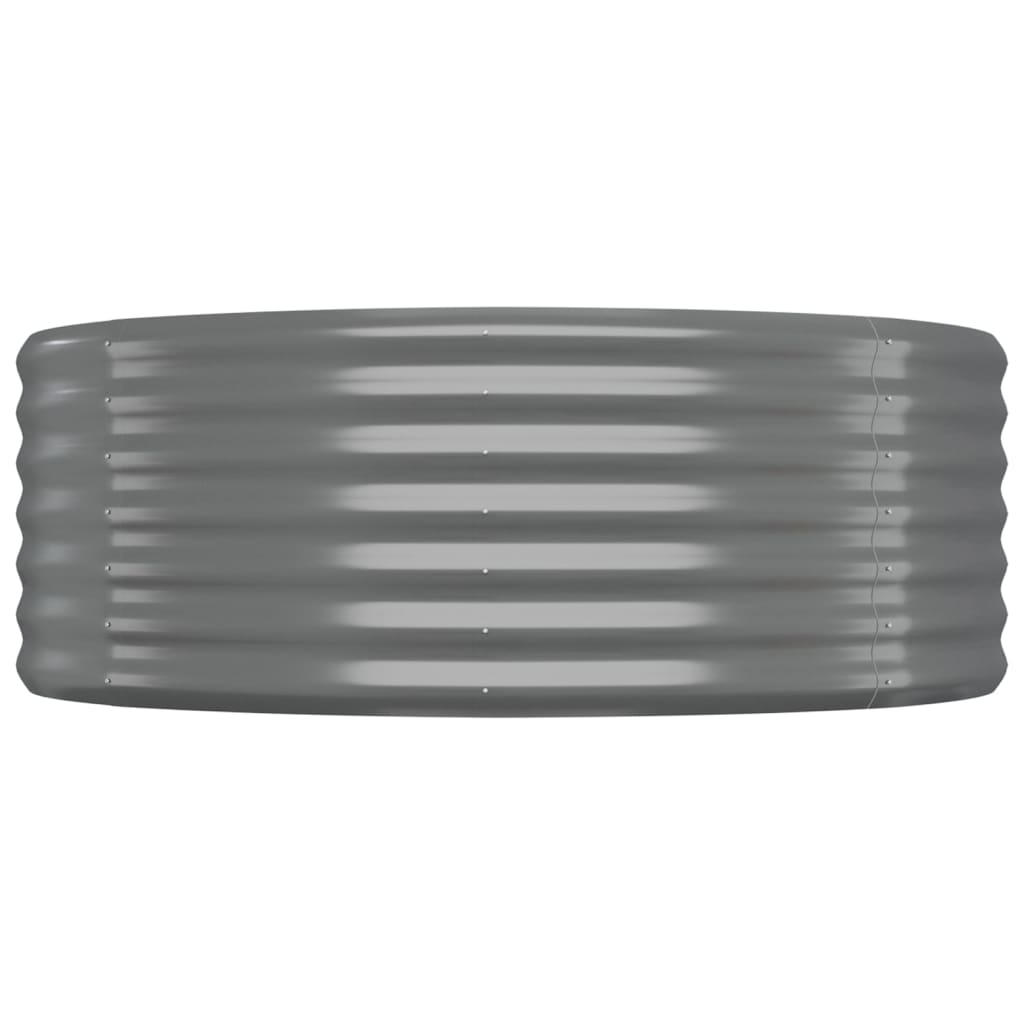Garden Raised Bed Galvanised Steel 100x100x36 cm Grey