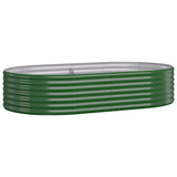 Garden Raised Bed Galvanised Steel 175x100x36 cm Green