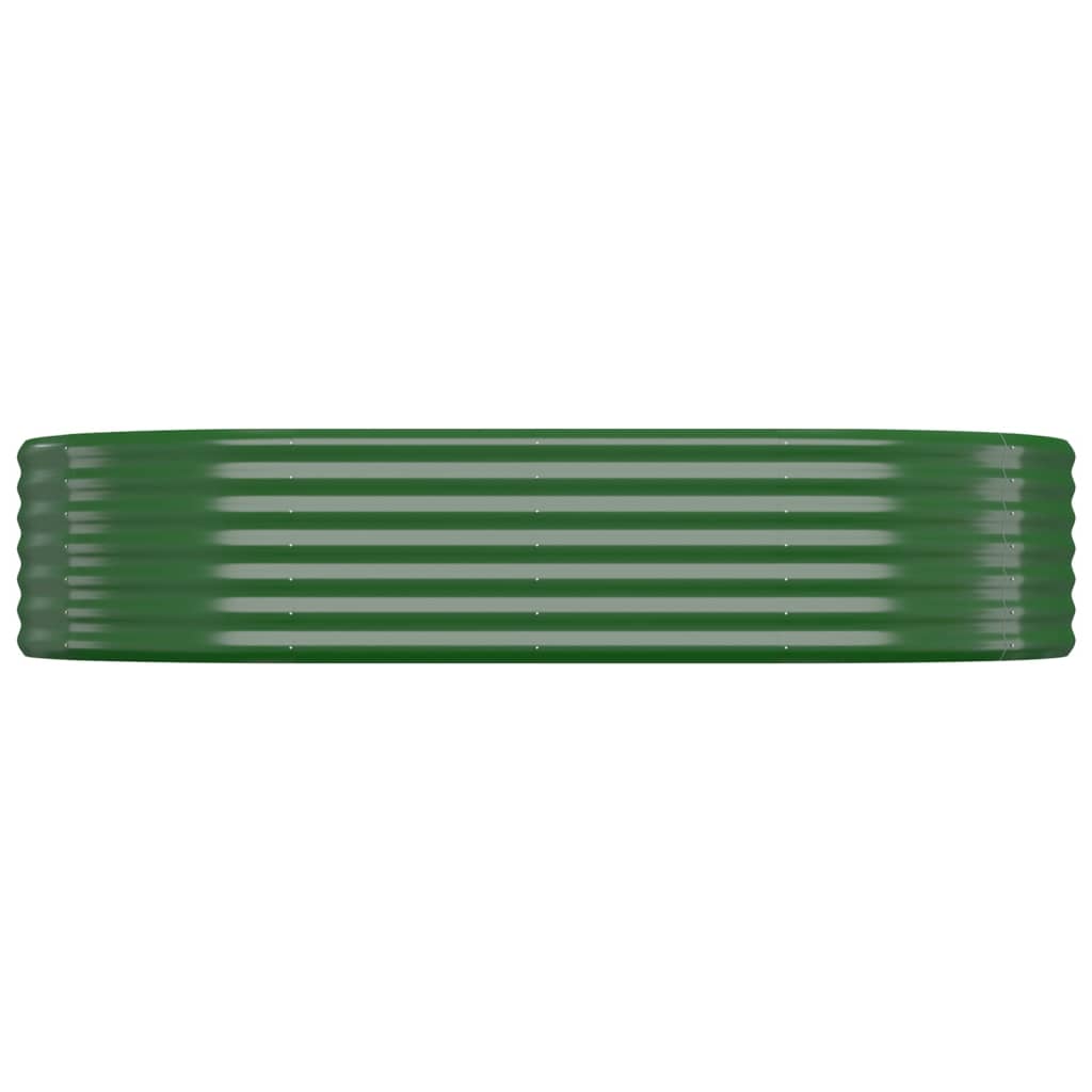 Garden Raised Bed Galvanised Steel 175x100x36 cm Green