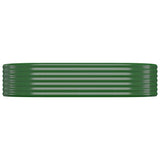Garden Raised Bed Galvanised Steel 175x100x36 cm Green