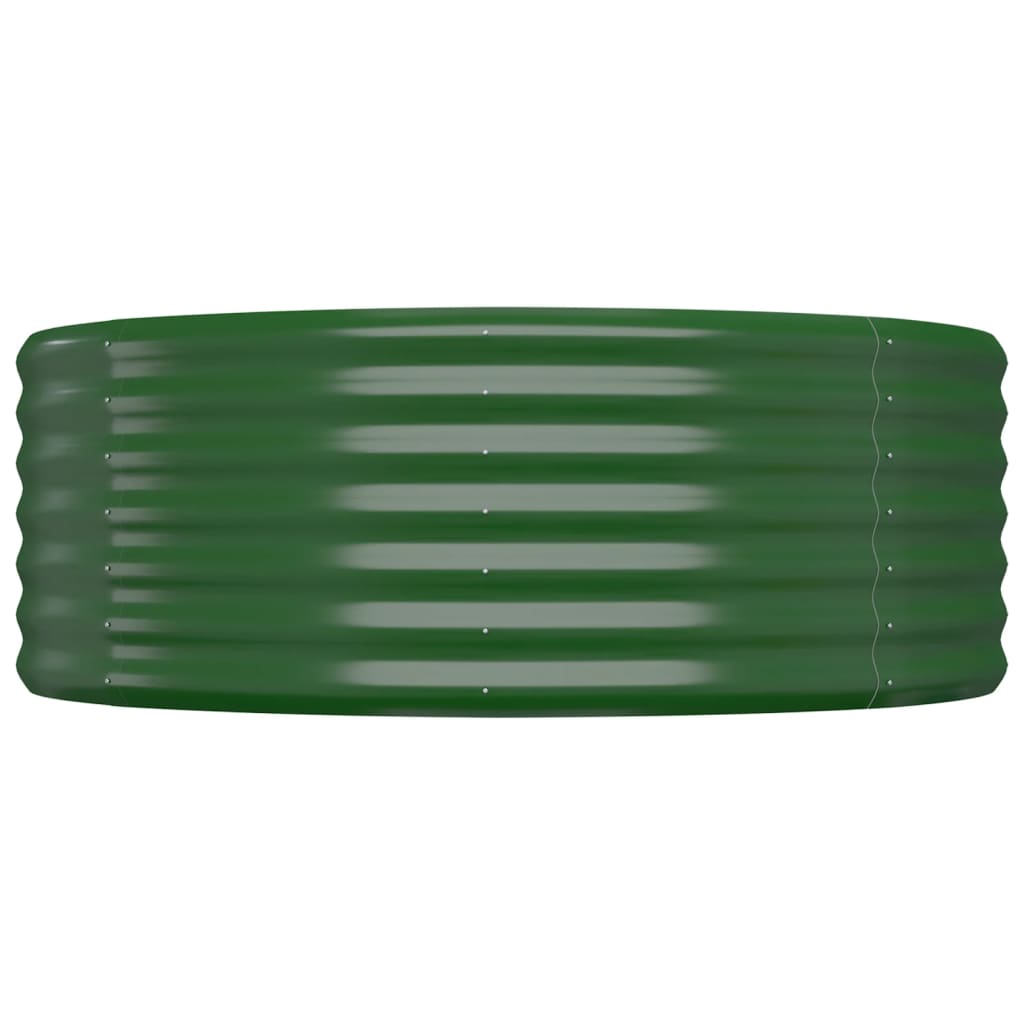 Garden Raised Bed Galvanised Steel 175x100x36 cm Green
