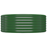 Garden Raised Bed Galvanised Steel 175x100x36 cm Green
