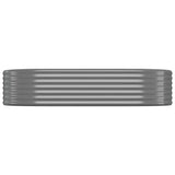 Garden Raised Bed Galvanised Steel 175x100x36 cm Grey