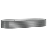 Garden Raised Bed Galvanised Steel 249x100x36 cm Grey