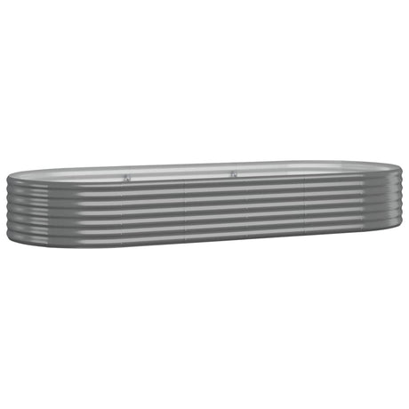 Garden Raised Bed Galvanised Steel 249x100x36 cm Grey