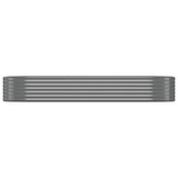 Garden Raised Bed Galvanised Steel 249x100x36 cm Grey