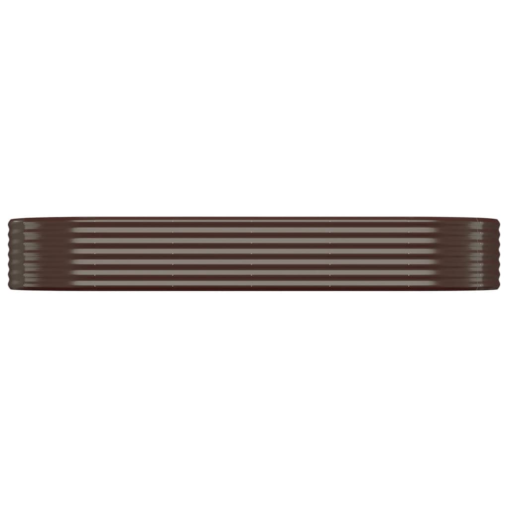 Garden Raised Bed Galvanised Steel 249x100x36 cm Brown