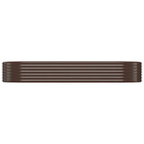 Garden Raised Bed Galvanised Steel 249x100x36 cm Brown