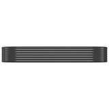 Garden Raised Bed Powder-coated Steel 249x100x36 cm Anthracite