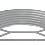 Garden Raised Bed Galvanised Steel 249x100x36 cm Silver