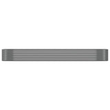 Garden Raised Bed Galvanised Steel 322x100x36 cm Grey
