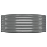 Garden Raised Bed Galvanised Steel 322x100x36 cm Grey