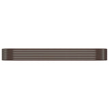 Garden Raised Bed Galvanised Steel 322x100x36 cm Brown