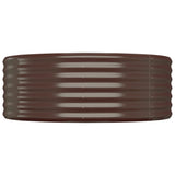 Garden Raised Bed Galvanised Steel 322x100x36 cm Brown