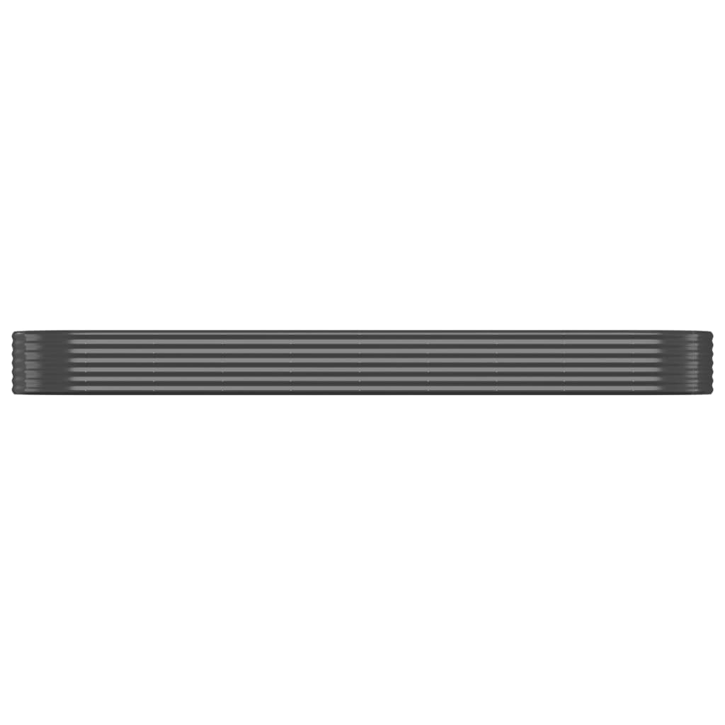 Garden Raised Bed Galvanised Steel 396x100x36 cm Anthracite
