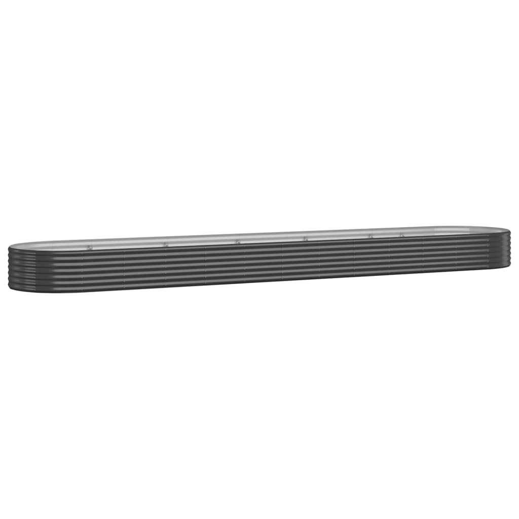 Garden Raised Bed Galvanised Steel 507x100x36 cm Anthracite