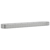 Garden Raised Bed Galvanised Steel 544x100x36 cm Silver