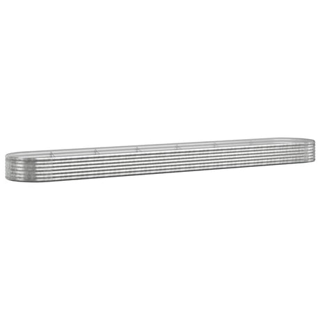 Garden Raised Bed Galvanised Steel 544x100x36 cm Silver