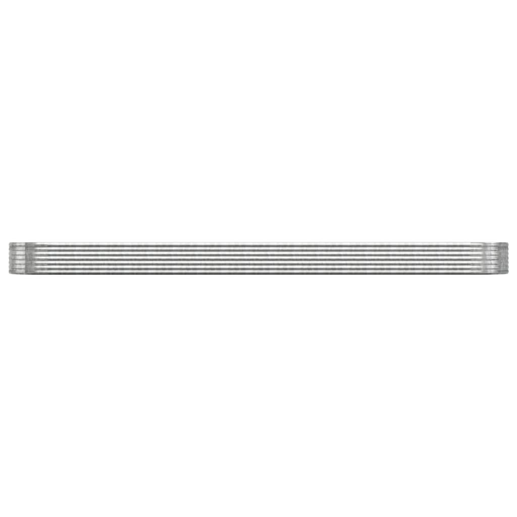 Garden Raised Bed Galvanised Steel 544x100x36 cm Silver