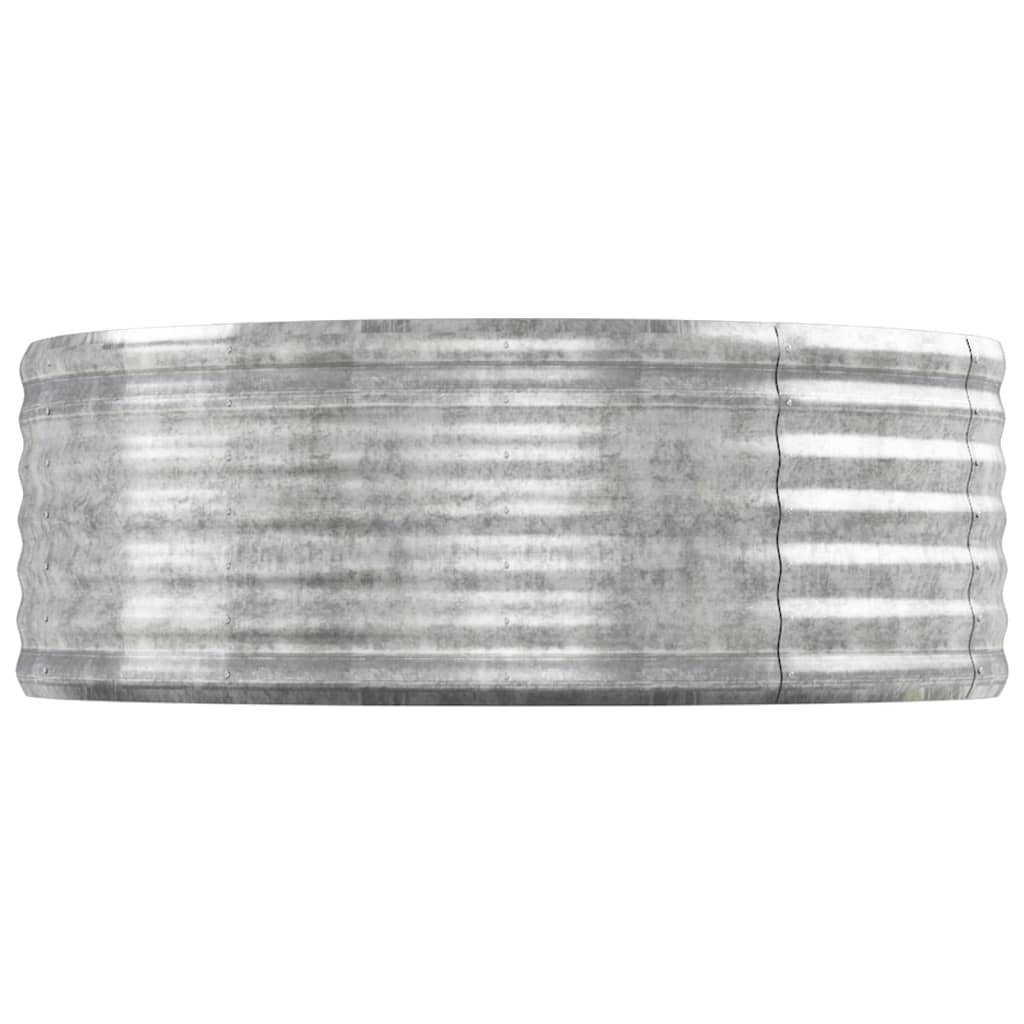Garden Raised Bed Galvanised Steel 544x100x36 cm Silver