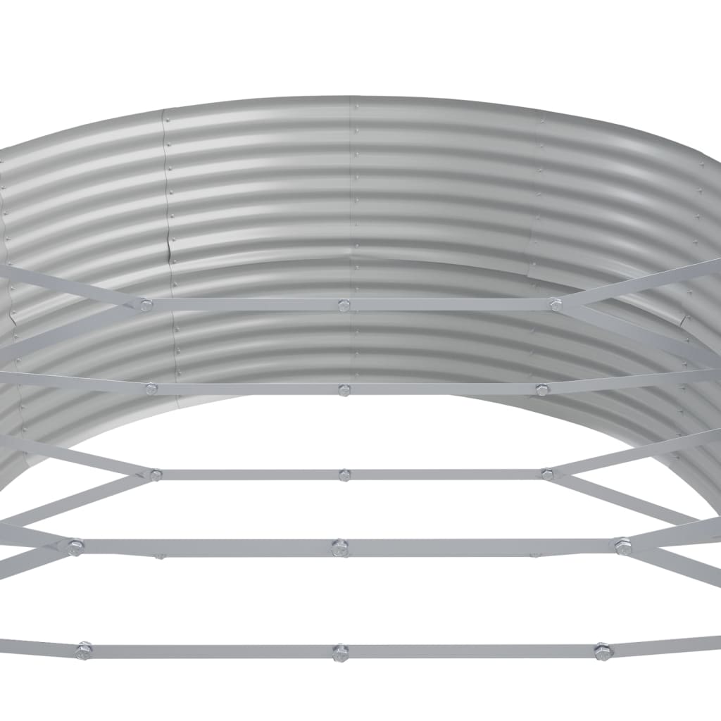 Garden Raised Bed Galvanised Steel 544x100x36 cm Silver