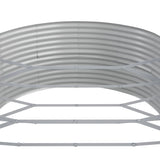 Garden Raised Bed Galvanised Steel 544x100x36 cm Silver
