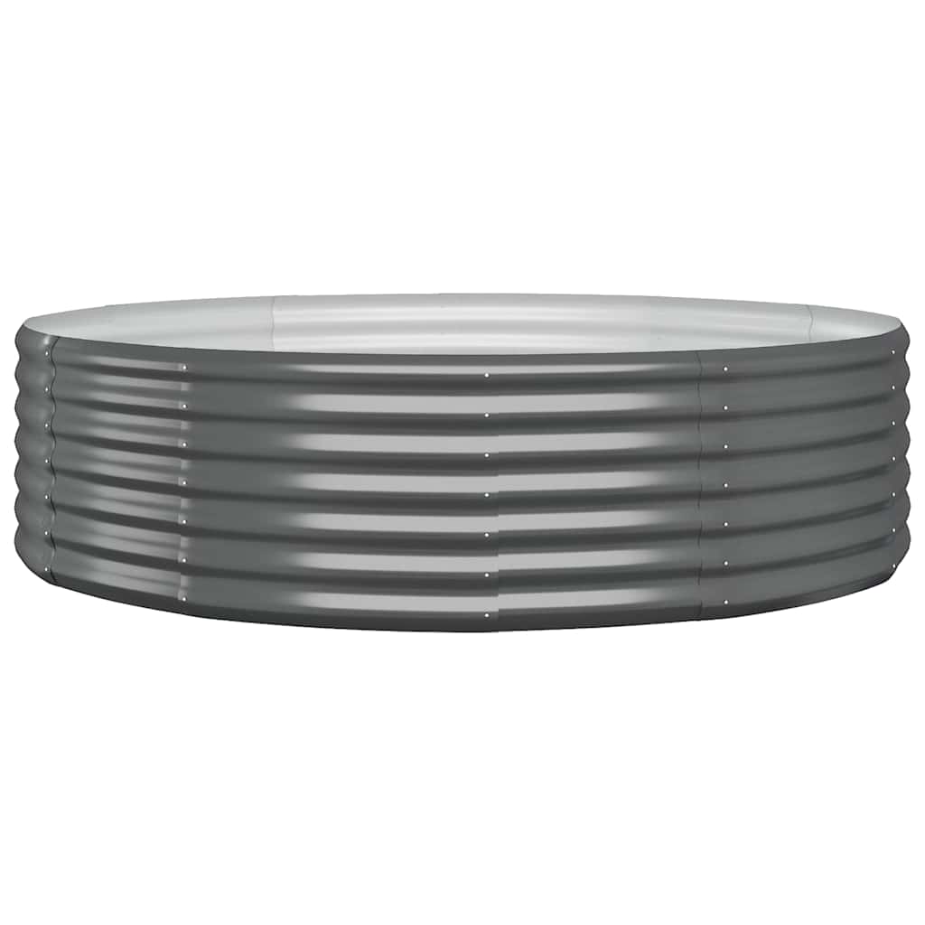 Garden Raised Bed Galvanised Steel 140x140x36 cm Anthracite