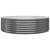 Garden Raised Bed Galvanised Steel 140x140x36 cm Anthracite