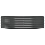 Garden Raised Bed Galvanised Steel 214x140x36 cm Anthracite