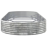 Garden Raised Bed Powder-coated Steel 373x140x36 cm Silver