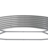Garden Raised Bed Powder-coated Steel 373x140x36 cm Silver