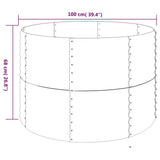 Garden Raised Bed Galvanised Steel 100x100x68 cm Brown