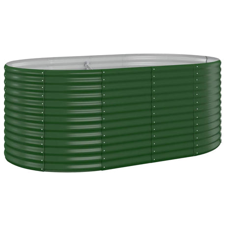 Garden Raised Bed Galvanised Steel 175x100x68 cm Green