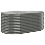 Garden Raised Bed Galvanised Steel 175x100x68 cm Grey