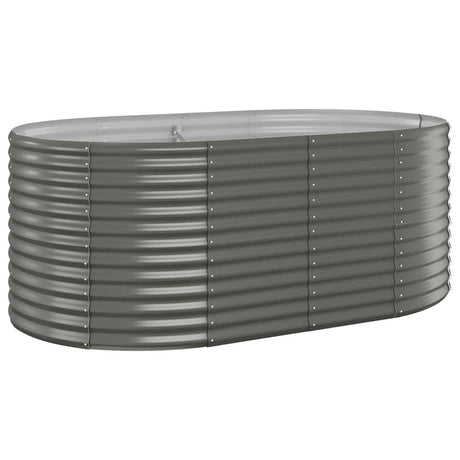Garden Raised Bed Galvanised Steel 175x100x68 cm Grey