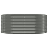 Garden Raised Bed Galvanised Steel 175x100x68 cm Grey