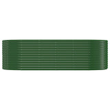Garden Raised Bed Galvanised Steel 249x100x68 cm Green