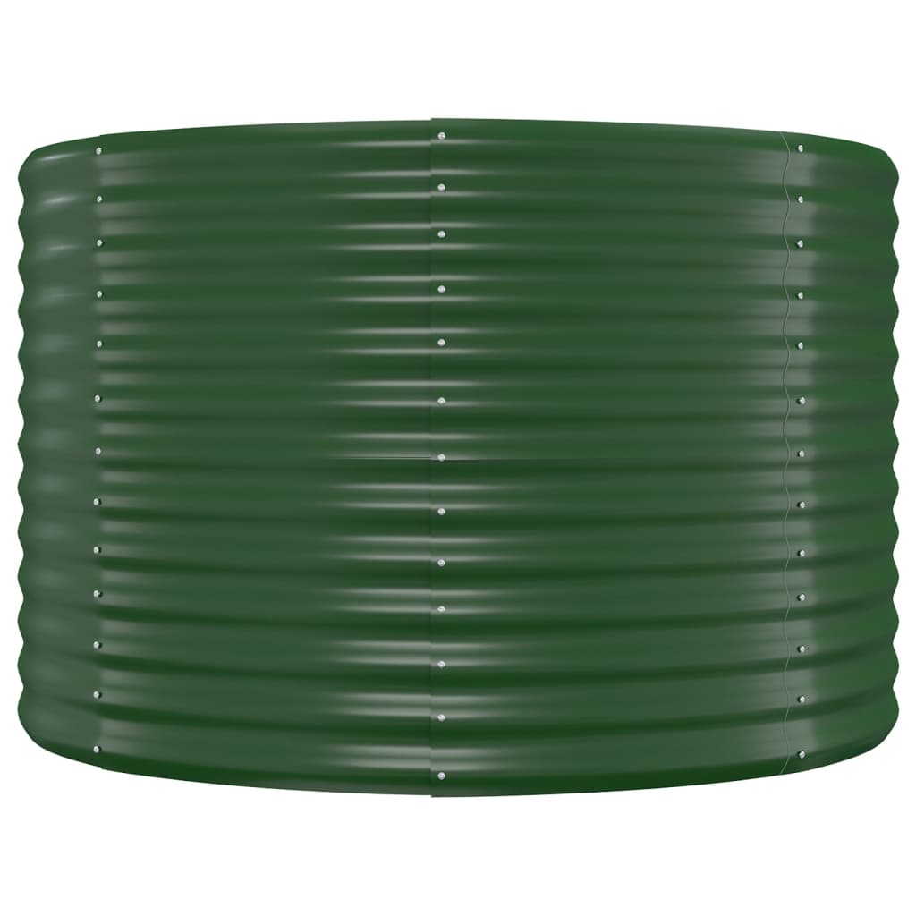 Garden Raised Bed Galvanised Steel 249x100x68 cm Green