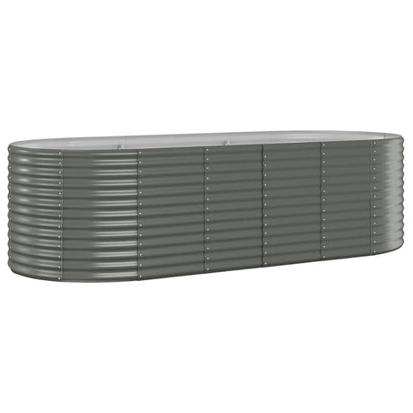 Garden Raised Bed Galvanised Steel 249x100x68 cm Grey
