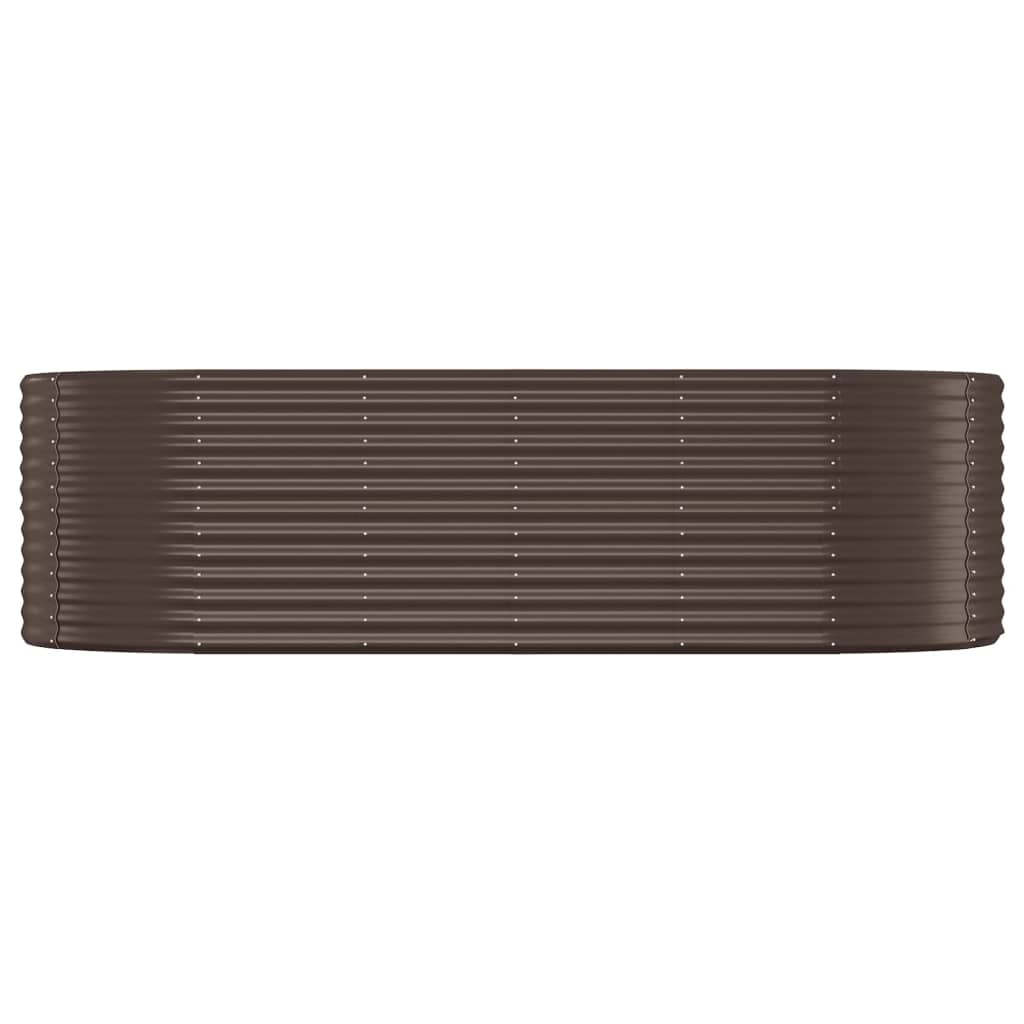 Garden Raised Bed Galvanised Steel 249x100x68 cm Brown