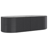 Garden Raised Bed Galvanised Steel 249x100x68 cm Anthracite