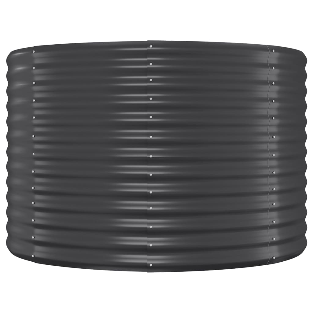 Garden Raised Bed Galvanised Steel 249x100x68 cm Anthracite