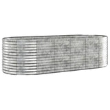 Garden Raised Bed Galvanised Steel 249x100x68 cm Silver