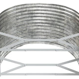 Garden Raised Bed Galvanised Steel 249x100x68 cm Silver