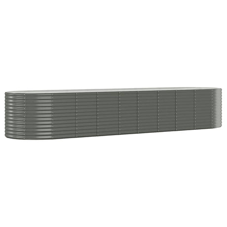 Garden Raised Bed Galvanised Steel 396x100x68 cm Grey