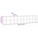 Garden Raised Bed Galvanised Steel 396x100x68 cm Grey