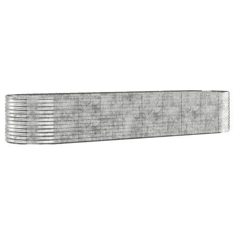 Garden Raised Bed Galvanised Steel 396x100x68 cm Silver