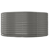 Garden Raised Bed Grey 140x140x68 cm Galvanised Steel