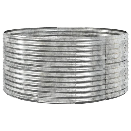 Garden Raised Bed Silver 140x140x68 cm Galvanised Steel